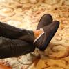imageULTRAIDEAS Mens Cozy Slipon Memory Foam Slippers with Cozy Fleece Lining for IndoorOutdoor ComfortGrey