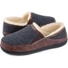 imageULTRAIDEAS Mens Cozy Slipon Memory Foam Slippers with Cozy Fleece Lining for IndoorOutdoor ComfortGrey