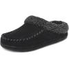 imageULTRAIDEAS Couples Suede Moccasin Memory Foam SlippersMen Size 1314 Women Size 910
