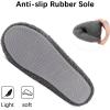 imageULTRAIDEAS Set of 2 Pairs  US Size 8 Womens Bootie Slippers Dark GrayLvory