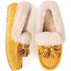 imageULTRAIDEAS Moccasins Women Slippers with Faux Fur Lining Microsuede House Shoes with Memory Foam and Nonslip Rubber Sole for Indoor and OutdoorGinger