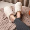 imageULTRAIDEAS Womens Indoor Fuzzy Slippers Ladies Lightweight Cozy Memory Foam House ShoesCream White