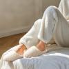 imageULTRAIDEAS Womens Indoor Fuzzy Slippers Ladies Lightweight Cozy Memory Foam House ShoesCream White