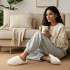 imageULTRAIDEAS Womens Indoor Fuzzy Slippers Ladies Lightweight Cozy Memory Foam House ShoesCream White