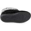 imageULTRAIDEAS Womens Memory Foam House Slippers with Hard Bottom Fur Lined House Shoes with NonSlip Rubber Sole for Indoor ampamp Outdoor Bootie Black Size 8