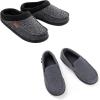 imageSet of Two PairsULTRAIDES Mens Slippers for Spring and SummerSize 12 Grey ampamp Black