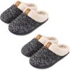imageULTRAIDEAS Set of 2 Pairs  Womens Bedroom Slipper with Memory FoamGrey Size 78 Size 910