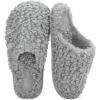 imageULTRAIDEAS Womens Indoor Fuzzy Slippers Ladies Lightweight Cozy Memory Foam House ShoesGrey