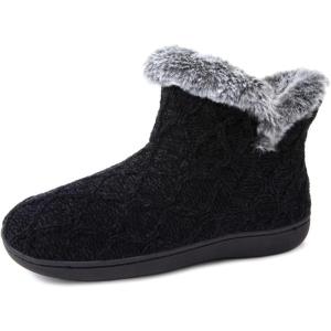 imageULTRAIDEAS Womens Chenille Closed Back Bootie Slipper with Memory Foam