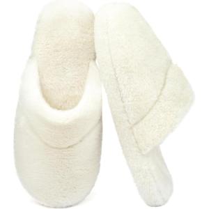 imageULTRAIDEAS Womens Fluffy Scuff House Slippers IndoorWhite