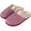 imageULTRAIDEAS Set of 2 Pairs  US Size 56 Womens Bedroom Slipper with Memory Foam Pink Light Blue 