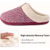 imageULTRAIDEAS Set of 2 Pairs  US Size 56 Womens Bedroom Slipper with Memory Foam Pink Light Blue 