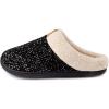 imageULTRAIDEAS Set of 2 Pairs  US Size 78 Womens Bedroom Slipper with Memory Foam Black Grey 