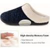 imageULTRAIDEAS Set of 2 Pairs  US Size 78 Womens Bedroom Slipper with Memory Foam Dark Blue Light Blue 