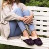 imageULTRAIDEAS Set of 2 Pairs  US Size 78 Womens Bedroom Slipper with Memory Foam Violet Red 