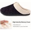 imageULTRAIDEAS Set of 2 Pairs  US Size 78 Womens Bedroom Slipper with Memory Foam Violet Red 