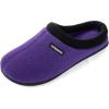 imageULTRAIDEAS Womens Memory Foam Fleece Slippers with Rubber SolePurple