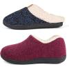 imageULTRAIDEAS Set of 2 Pairs  US Size 9 Memory Foam Slippers BlueRed