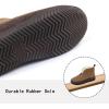 imageULTRAIDEAS Mens Warm Felt Bootie Slipper with Memory Foam Cozy Closed Back House Slipper for Indoor Outdoor Gift for FatherCamel