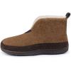 imageULTRAIDEAS Mens Warm Felt Bootie Slipper with Memory Foam Cozy Closed Back House Slipper for Indoor Outdoor Gift for FatherCamel