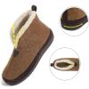 imageULTRAIDEAS Mens Warm Felt Bootie Slipper with Memory Foam Cozy Closed Back House Slipper for Indoor Outdoor Gift for FatherCamel
