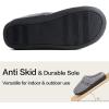 imageULTRAIDEAS Womens Cozy Memory Foam Slippers Comfy Coral Fleece Slipon House Shoes with AntiSkid Rubber Sole IndoorOutdoorDark Gray