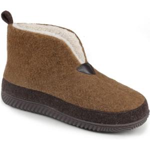imageULTRAIDEAS Mens Warm Felt Bootie Slipper with Memory Foam Cozy Closed Back House Slipper for Indoor Outdoor Gift for FatherCamel