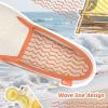 imageULTRAIDEAS Womens Memory Foam Closed  Back Slippers Cotton Slip  On House Shoes with Orange Trim for Home ampamp CasualBeige