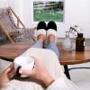 imageULTRAIDEAS Womens Lambhug Comfy Fleece House Slippers Memory Foam Slipon House Shoes Indoor OutdoorBlack
