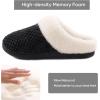 imageULTRAIDEAS Womens Lambhug Comfy Fleece House Slippers Memory Foam Slipon House Shoes Indoor OutdoorBlack