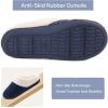 imageULTRAIDEAS Womens Lambhug Comfy Fleece House Slippers Memory Foam Slipon House Shoes Indoor OutdoorBlue