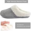 imageULTRAIDEAS Womens Lambhug Comfy Fleece House Slippers Memory Foam Slipon House Shoes Indoor OutdoorGrey
