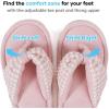 imageULTRAIDEAS Womens Popcorn Flip Flop House Slipper with Memory FoamWhite Pink