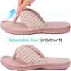 imageULTRAIDEAS Womens Popcorn Flip Flop House Slipper with Memory FoamWhite Pink
