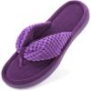 imageULTRAIDEAS Womens Popcorn Flip Flop House Slipper with Memory FoamViolet