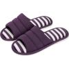 imageshevalues Open Toe House Slippers for Women Men Soft Cotton Indoor Shoes Memory Foam Slip On bedroom SlippersPurple