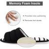 imageshevalues Open Toe House Slippers for Women Men Soft Cotton Indoor Shoes Memory Foam Slip On bedroom SlippersBlack