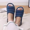imageshevalues Open Toe House Slippers for Women Men Soft Cotton Indoor Shoes Memory Foam Slip On bedroom SlippersBlue