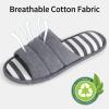 imageshevalues Open Toe House Slippers for Women Men Soft Cotton Indoor Shoes Memory Foam Slip On bedroom SlippersCharcoal Grey