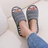 imageshevalues Open Toe House Slippers for Women Men Soft Cotton Indoor Shoes Memory Foam Slip On bedroom SlippersCharcoal Grey