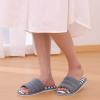 imageshevalues Open Toe House Slippers for Women Men Soft Cotton Indoor Shoes Memory Foam Slip On bedroom SlippersCharcoal Grey