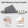 imageshevalues Open Toe House Slippers for Women Men Soft Cotton Indoor Shoes Memory Foam Slip On bedroom SlippersCharcoal Grey