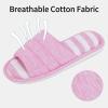 imageshevalues Open Toe House Slippers for Women Men Soft Cotton Indoor Shoes Memory Foam Slip On bedroom SlippersDark Pink