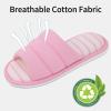 imageshevalues Open Toe House Slippers for Women Men Soft Cotton Indoor Shoes Memory Foam Slip On bedroom SlippersPink