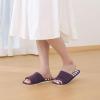 imageshevalues Open Toe House Slippers for Women Men Soft Cotton Indoor Shoes Memory Foam Slip On bedroom SlippersPurple