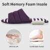 imageshevalues Open Toe House Slippers for Women Men Soft Cotton Indoor Shoes Memory Foam Slip On bedroom SlippersPurple
