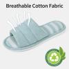 imageshevalues Open Toe House Slippers for Women Men Soft Cotton Indoor Shoes Memory Foam Slip On bedroom SlippersTeal