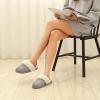 imageParlovable Womens Fuzzy Slippers Memory Foam Suede House Slippers Faux Fur Indoor Outdoor ShoesGrey