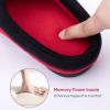 imageULTRAIDEAS Womens Cozy FleeceLined Memory Foam Slippers with AntiSlip Rubber Sole for IndoorOutdoorFiery Red