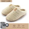 imageULTRAIDEAS Womens Indoor Bedroom Slipper with Memory Foam Gift for Women WoolLike House Shoe with AntiSkid Rubber Sole for LadiesBeige